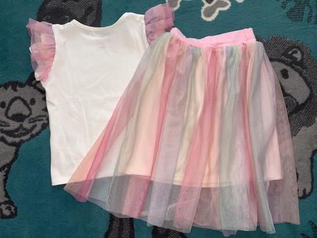 Dvojdielna súprava trička a sukne h&m v.122/128, h&m,122