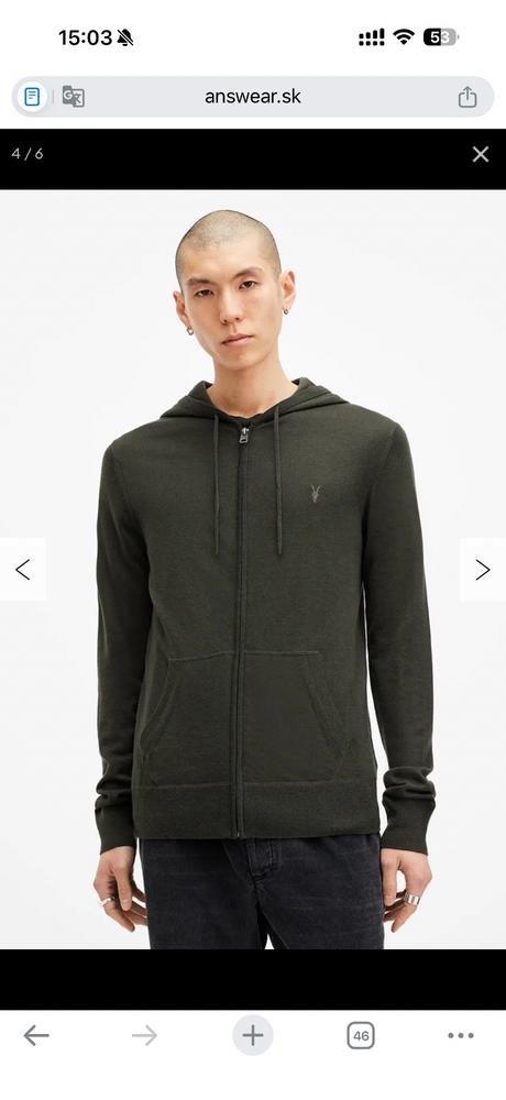 Mikina z merino vlny, m