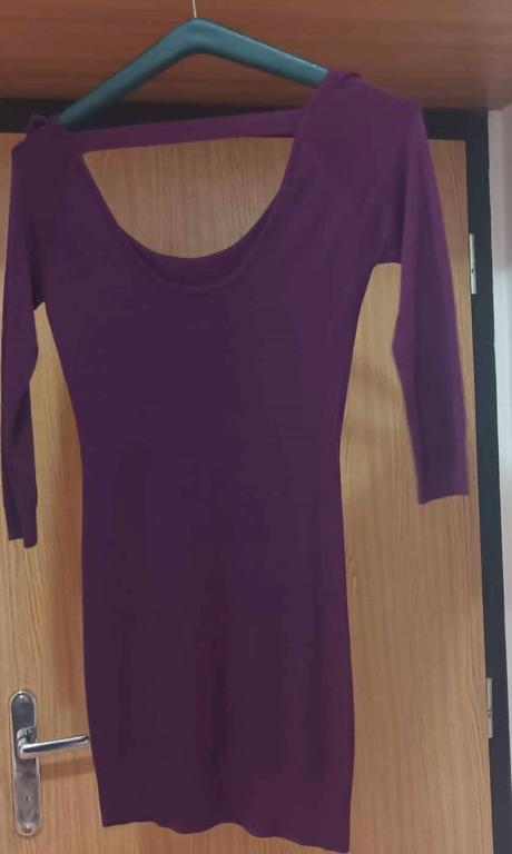 Efektné upletové šaty so saténovou mašlou, 34