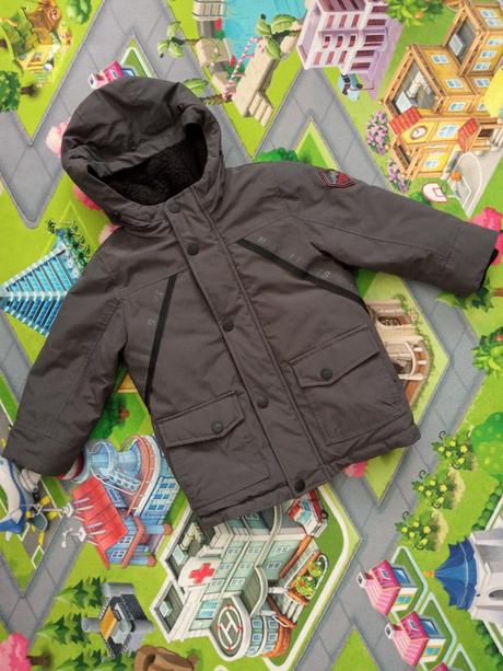 C&a zimná bunda s bohatou kožušinou 92cm, c&a,92