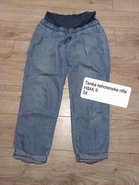 Tenke tehotenske riflove nohavice, h&m, s, h&m,s