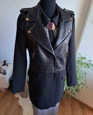 Prechodný kabátik s kožou vel. s-m, zara,m