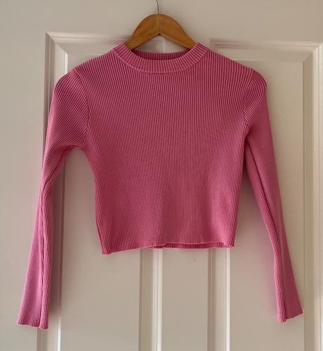 Ružový komplet nohavice a top, xs/s, xs