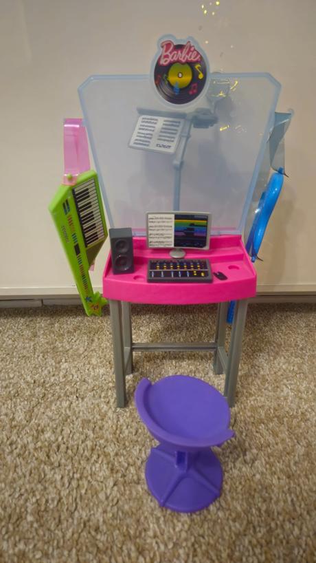 Barbie, elsa, dj pult nábytok, 