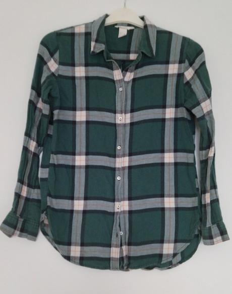 Karovaná košeľa h&m, h&m,xs
