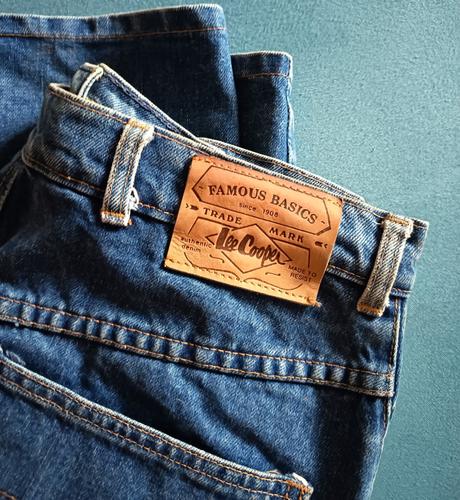 Riflová sukňa po kolená, lee cooper,xl