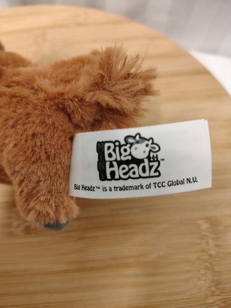 Plyšový hnedo biely koník, big headz, 11 cm, 