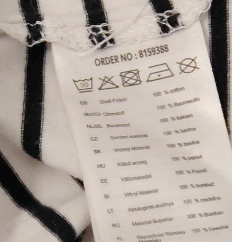 Pásikavé tričko s motýlikmi, page young 146-152 cm, 152