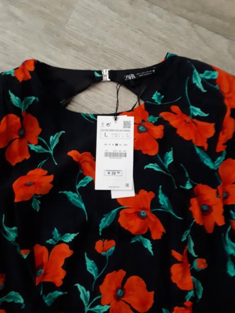 Saty s kvetinovym vzorom zara, zara,l