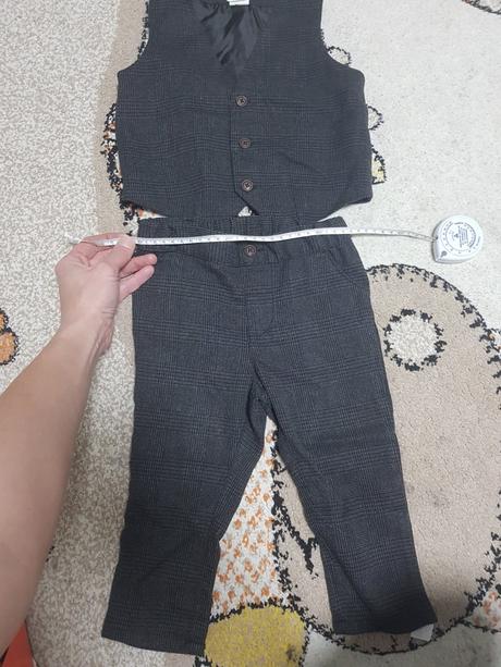 Oblek nohavice a vesta, h&m,86