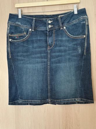 Rifľová sukňa tommy hilfiger, tommy hilfiger,l