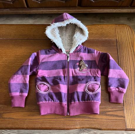 Hrubá mikina zateplená kožušinkou, 98