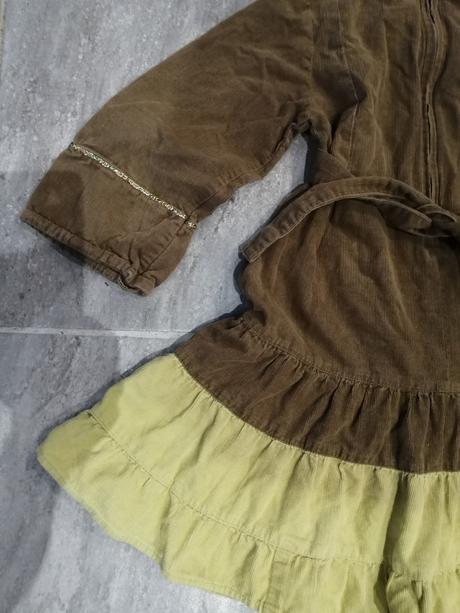 Prémiové kordové ľahké šaty v104, 5-6r, zn.topo, 104