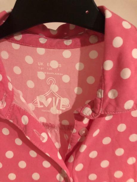 Bodkovana bluzka na uvazovanie, tesco,128