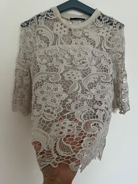 Zara krasne cipkovane tricko zara velk m podsite ,, zara,m