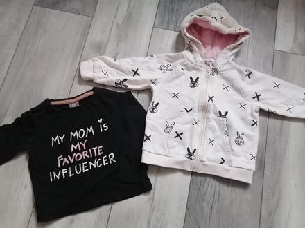 Mikinka so zajačikmi 98+ tričko grátis, 98