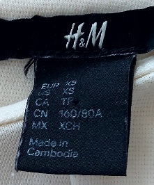Smotanové pásikavé šaty, h&m,xs