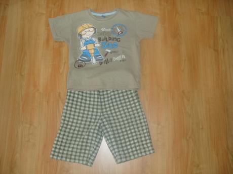 Tu tričko+káro kraťasy v.104, tu,104