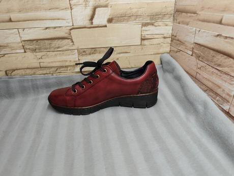 Rieker 38 - dámske kožené bordové topánky, rieker,38