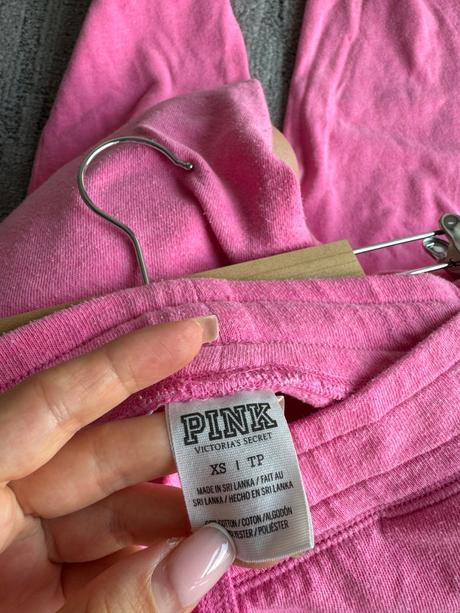 Pink trištvrťové teplaky, victoria's secret,xs