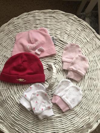 Novorodenecke ciapocky + rukavicky, 56