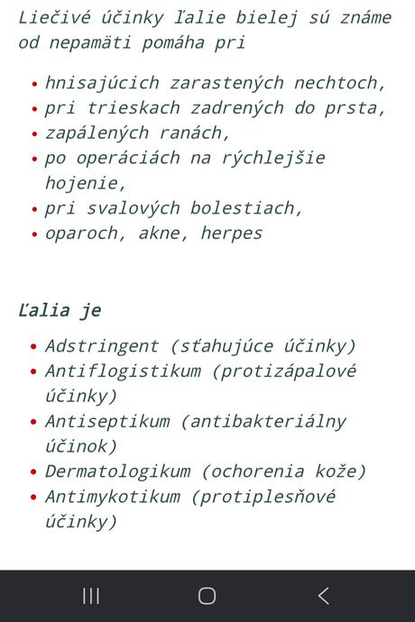 Cibuľky bielej liečivej lalie,