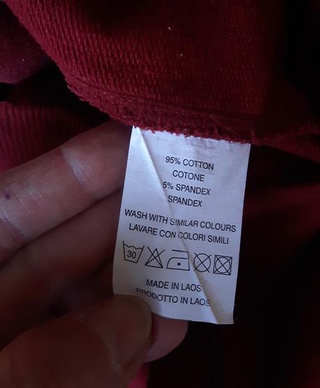 Červené teplákové nohavice, s