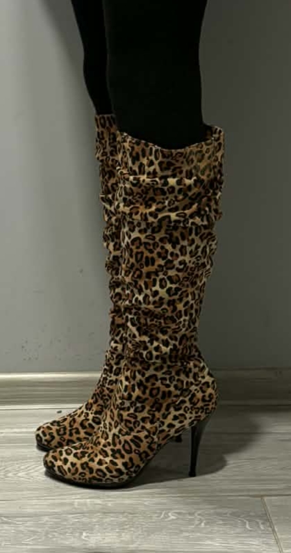 Čižmy s leopardím vzorom, 39