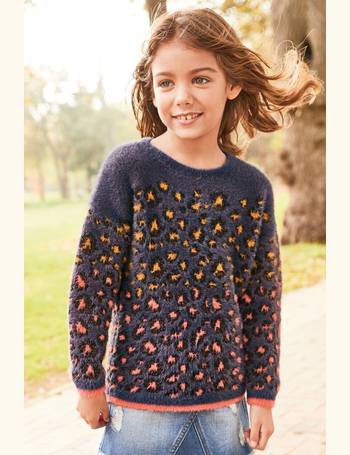 Zvierací motív huňatý pulóver next veľ. 9 r., next,134