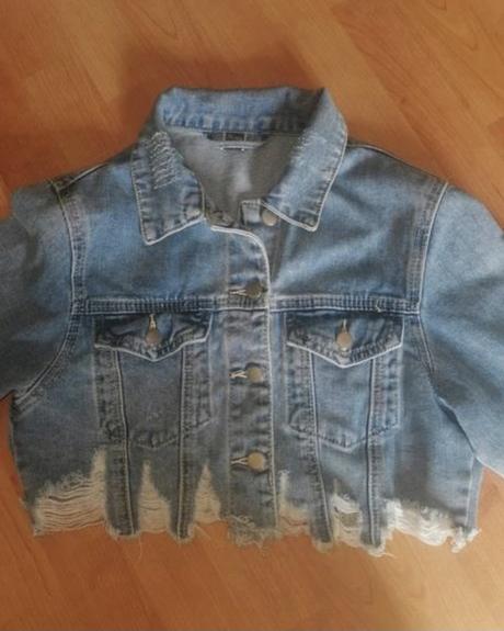 Dámska rifľová bunda, s