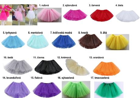 Tutu sukňa aj viac ks skladom rozne farby nova, <50 - xs