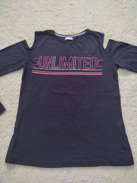 Bavlnené tričko s odhalenými rukavmi, 146