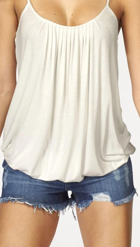 Dámske tielko s balónovým spodným lemom, h&m,m