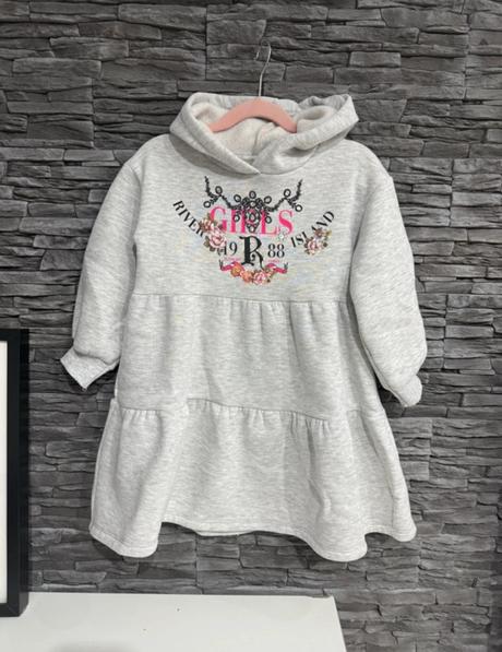 Šaty s kapucňou veľkosť 110cm river island, river island,110