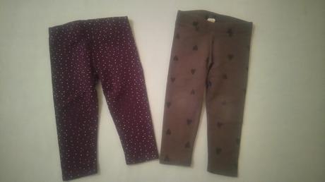 Dievčenské legíny (2 ks) a body h&m, 86–98