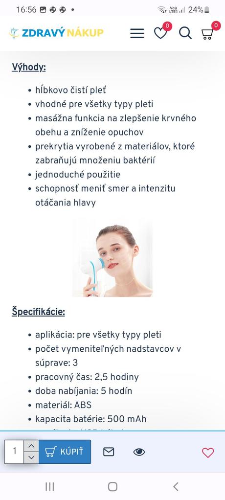 Elektrická kefa na tvár, 