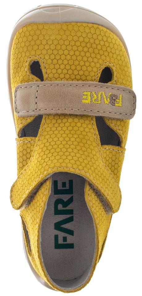 Fare bare - kožené sandálky žlté, fare,23