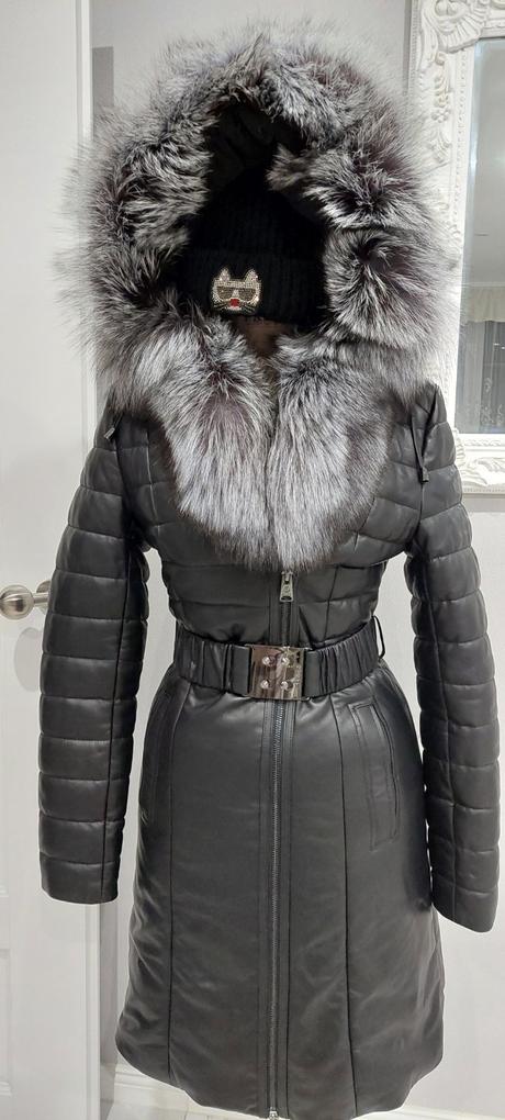 Kožená bunda kara, s