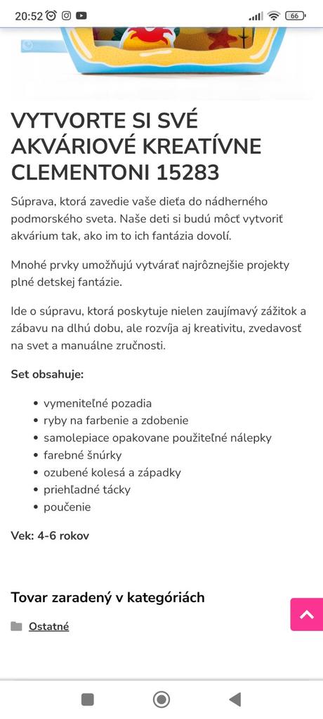 Kreatívne akvárium clenentoni, 