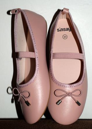 Balerínky ružové- vnútro 21,2 cm, sinsay,32