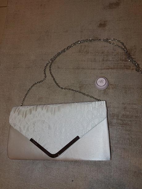 Biela mini svadobná kabelka,