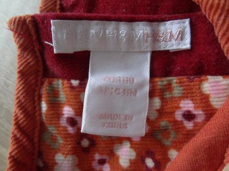 Menčestrovo-zamatové šatičky, h&m,68