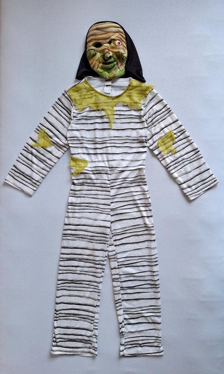 Múmia/zombie komplet kostým s maskou veľ.128,