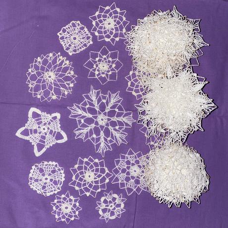 Hačkované vianočné ozdoby, 