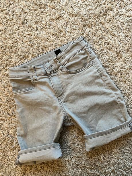 Slim bledosive riflove kratasy, h&m,134