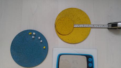 Rámik a jedinečné kruhové dekoračné korkové násten,