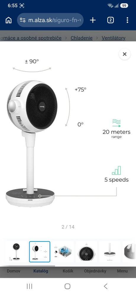 3d ventilátor-ohrievač siguro,