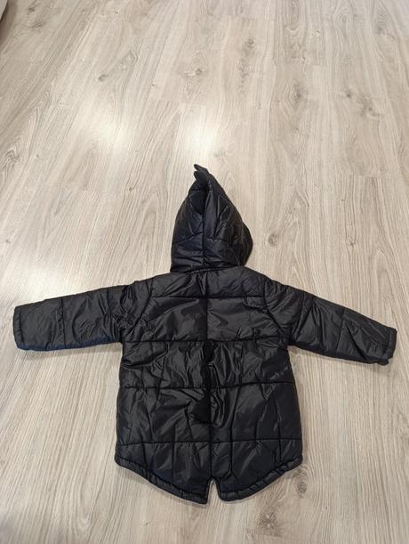 Detská čierna dráčiková bunda - veľkosť 100, 98