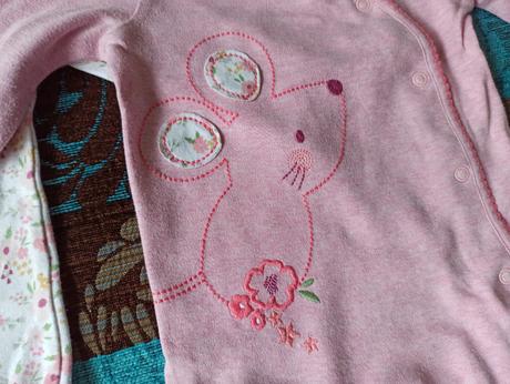 Set pyžamko s myškou/kvety, f&f,68