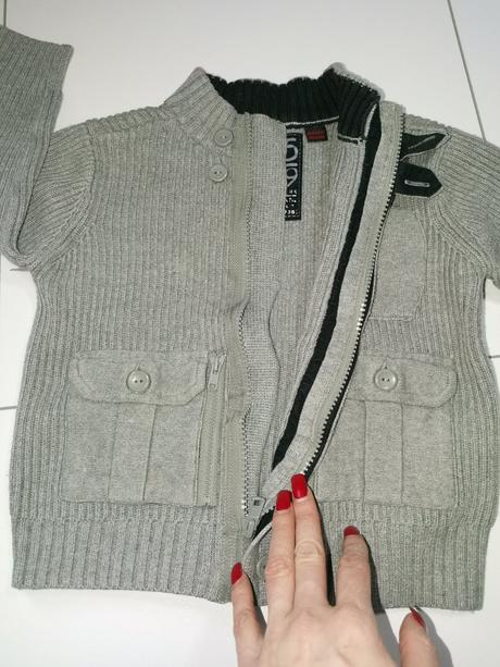 Šedý pletený sveter značky next veľ. 98, next,98